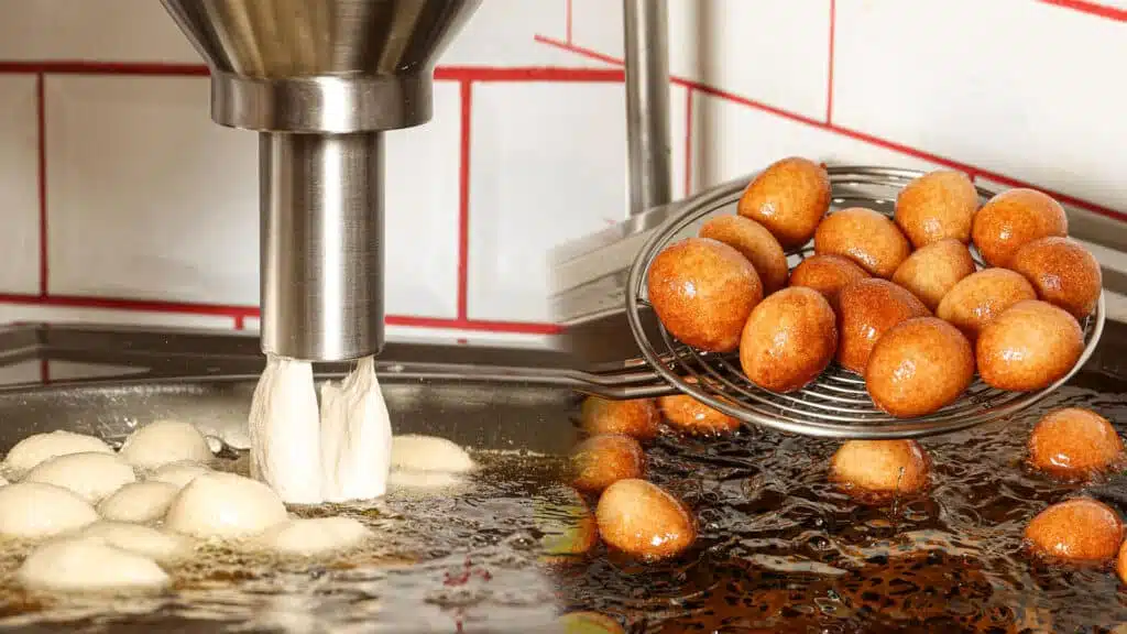 raw and well fried loukoumades